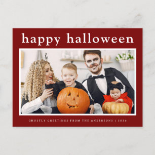 Cartes Pour Fêtes Annuelles Éffrayant minimal Halloween Famille 1 photo