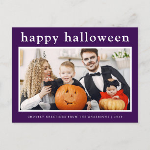 Cartes Pour Fêtes Annuelles Éffrayant minimal Halloween Famille 1 photo