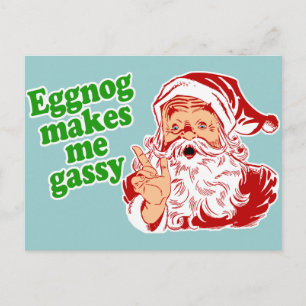 Cartes Pour Fêtes Annuelles Eggnog Fête Père Noël Fart