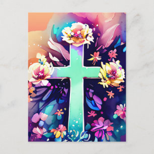 Cartes Pour Fêtes Annuelles Église chrétienne Croix Pâques Jésus Baptiste Amou