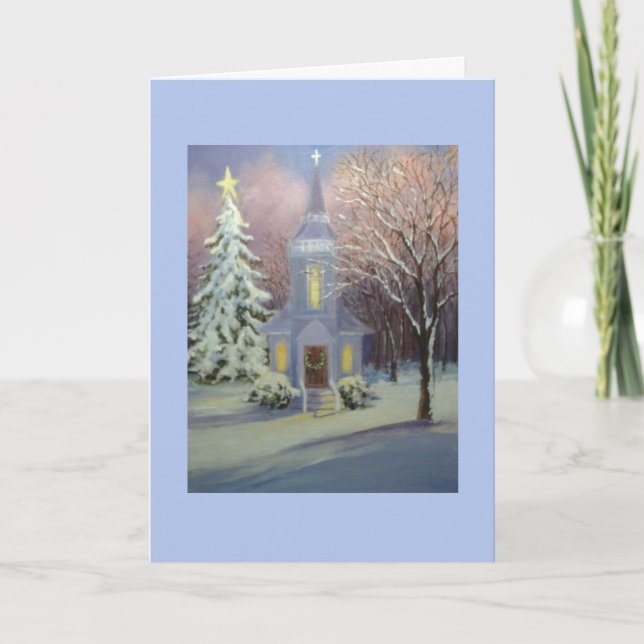 CARTES POUR FÊTES ANNUELLES ÉGLISE DANS LE PAYS (Devant)