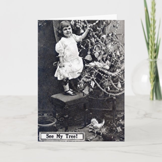 Cartes Pour Fêtes Annuelles Église de Little Girl 1910 (Devant)