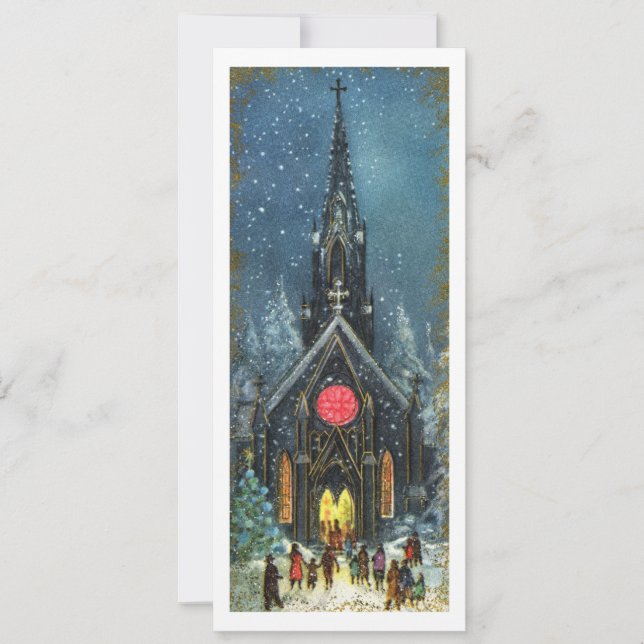 Cartes Pour Fêtes Annuelles Église de Noël (Devant)