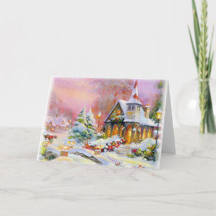 Cartes Pour Fêtes Annuelles Église de Noël