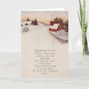 Cartes Pour Fêtes Annuelles Église Noël chrétien Hiver