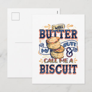 Cartes Pour Fêtes Annuelles Eh bien, beurrez mon derrière et appelez-moi un bi