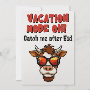 Cartes Pour Fêtes Annuelles Eid Adha Funny Mème - Chèvre en mode vacances