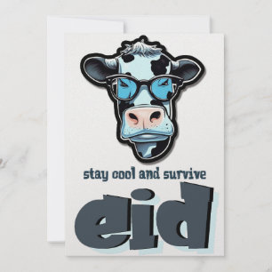 Cartes Pour Fêtes Annuelles Eid Adha Mème drôle - Chèvre en mode vacances