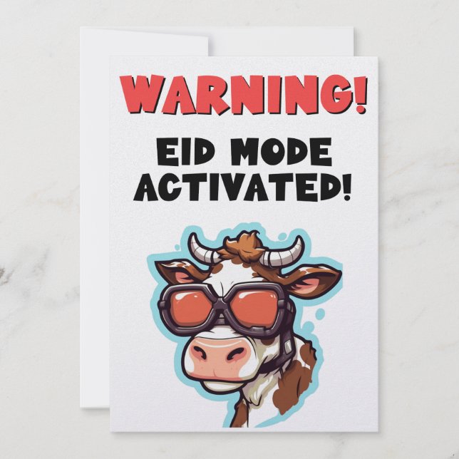 Cartes Pour Fêtes Annuelles Eid Adha mème drôle Joyeux Eid ! (Devant)