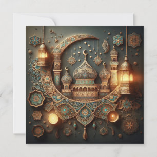 Cartes Pour Fêtes Annuelles Eid Moubarak Ramadan - Texte de voeux personnalisa