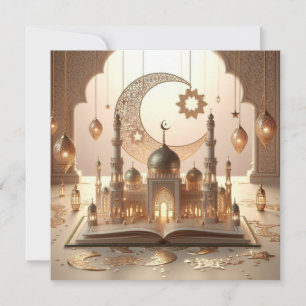 Cartes Pour Fêtes Annuelles Eid Moubarak Ramadan - Texte de voeux personnalisa