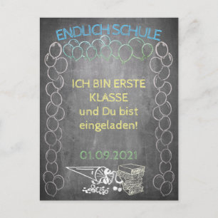 Cartes Pour Fêtes Annuelles Einladungskarte zur Einschulung im Tafelstil
