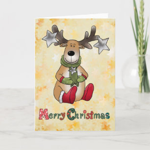 Cartes Pour Fêtes Annuelles Élan de Noël