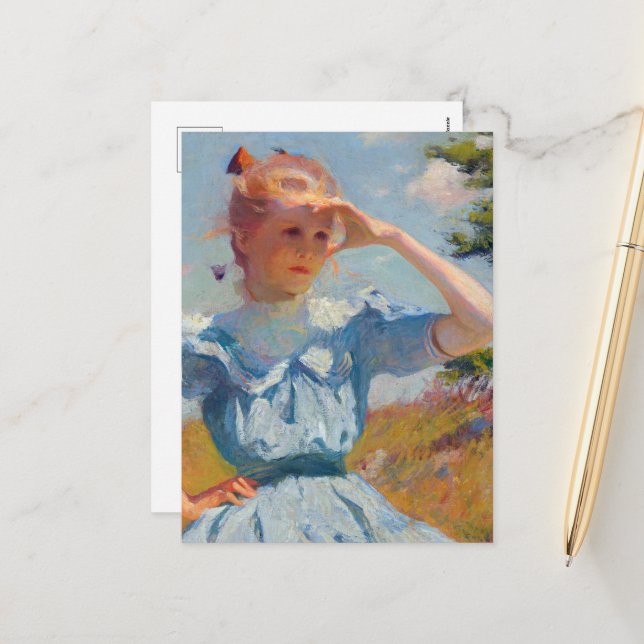 Cartes Pour Fêtes Annuelles Eleanor par Frank Weston Benson (Devant/Arrière en situation)