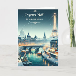 Cartes Pour Fêtes Annuelles Élégance hivernale parisienne