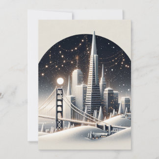 Cartes Pour Fêtes Annuelles Élégance minimaliste de San Francisco - Hiver Chic