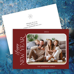 Cartes Pour Fêtes Annuelles Élégance simple photo de Nouvel An