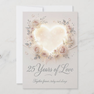 Cartes Pour Fêtes Annuelles Elegant 25th Wedding Anniversary Card