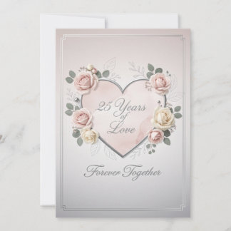 Cartes Pour Fêtes Annuelles Elegant 25th Wedding Anniversary Card - romantic