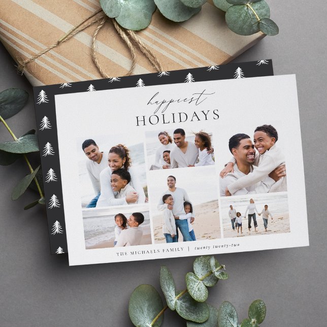 Cartes Pour Fêtes Annuelles Elégant 6 Photo Collage Noël le plus heureux (Créateur téléchargé)