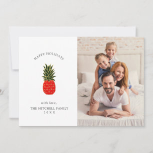 Cartes Pour Fêtes Annuelles Élégant ananas de Noël tropical   Photo