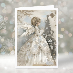 Cartes Pour Fêtes Annuelles Élégant Ange d'hiver de Noël