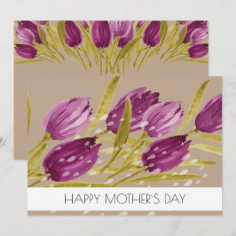 Cartes Pour Fêtes Annuelles Elégant Aquarelle Tulip Flowers Professionnel