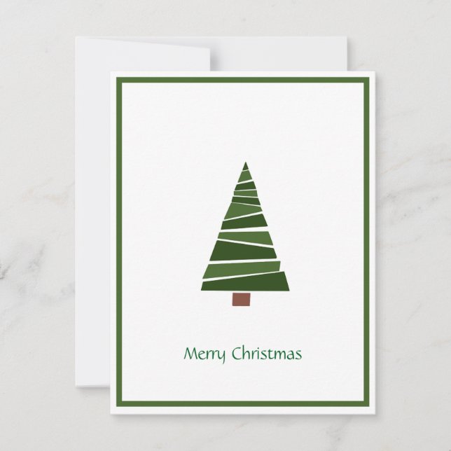 Cartes Pour Fêtes Annuelles Élégant arbre de Noël moderne non photo (Devant)