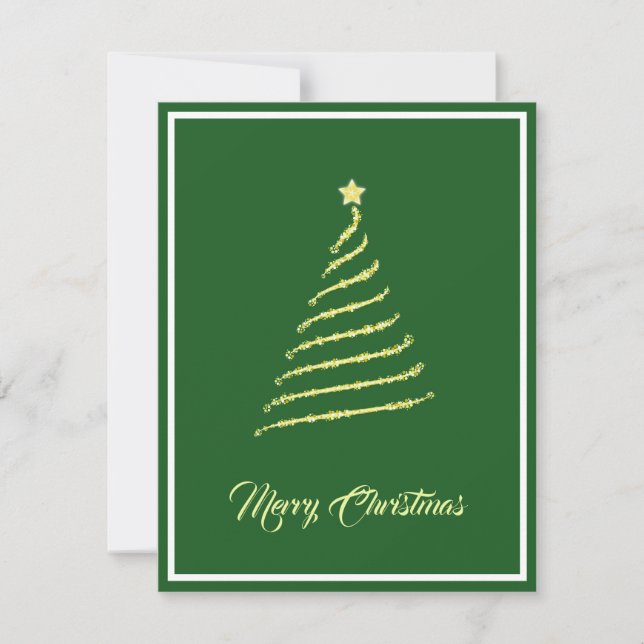 Cartes Pour Fêtes Annuelles Élégant arbre de Noël moderne non photo (Devant)
