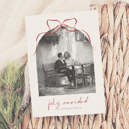 Cartes Pour Fêtes Annuelles Elégant arc de boue Photo Feliz Navidad Christmas