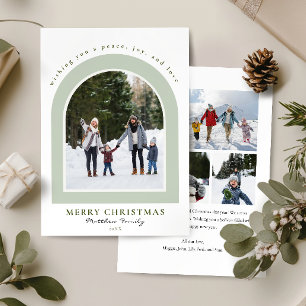 Cartes Pour Fêtes Annuelles Élégant Arc moderne Multi Photo Noël