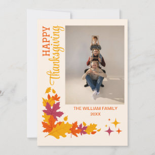 Cartes Pour Fêtes Annuelles Elégant automne Leave Bon thanksgiving Photo