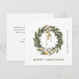 Cartes Pour Fêtes Annuelles Elégant Bohême Pine de Noël Wreath Salutation
