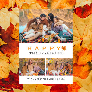 Cartes Pour Fêtes Annuelles Elégant Bon thanksgiving moderne Automne 3 Photo
