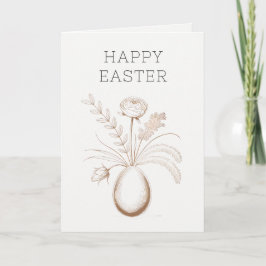 Cartes Pour Fêtes Annuelles Elegant Botanical Easter Holiday Greeting Card