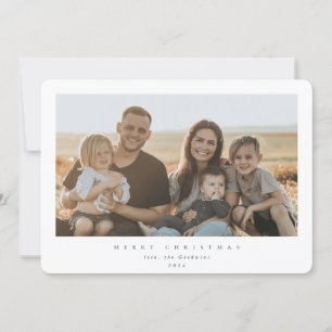 Cartes Pour Fêtes Annuelles Élégant cadre blanc minimal photo simple