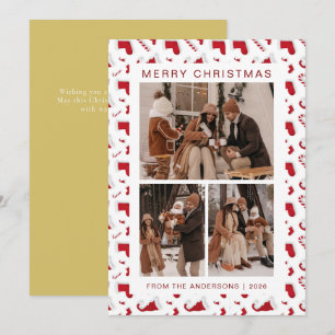 Cartes Pour Fêtes Annuelles Elégant cadre simple Famille de Noël 3 Photo