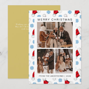 Cartes Pour Fêtes Annuelles Elégant cadre simple Famille de Noël 3 Photo