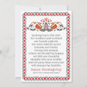 Cartes Pour Fêtes Annuelles Élégant Chic Botanical Thanksgiving Poem
