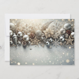 Cartes Pour Fêtes Annuelles Elegant Christmas Glitter with Silver Highlights