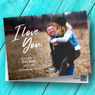 Cartes Pour Fêtes Annuelles Elégant Classy Modern I Love You Photo Anniversair