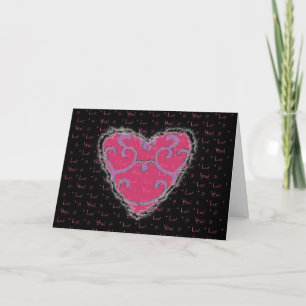 Cartes Pour Fêtes Annuelles Elégant Coeur Valentine Love Romance Card