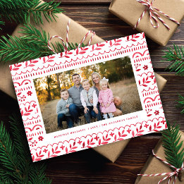 Cartes Pour Fêtes Annuelles Elégant Crimson Rouge Aquarelle de Noël Photo