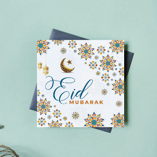 Cartes Pour Fêtes Annuelles Elegant Eid Moubarak Lune Étoiles