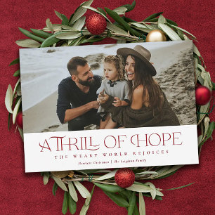Cartes Pour Fêtes Annuelles Elégant élan d'espoir   Noël photo rouge