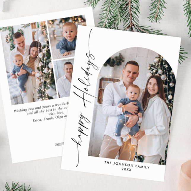 Cartes Pour Fêtes Annuelles Élégant élégant 4 PHOTO Noël Salutation (Créateur téléchargé)