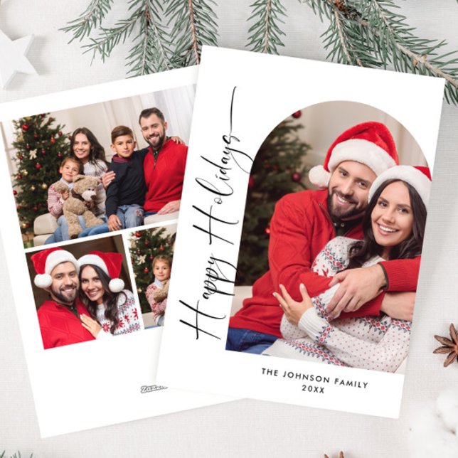 Cartes Pour Fêtes Annuelles Élégant élégant 4 PHOTO Noël Salutation (Créateur téléchargé)