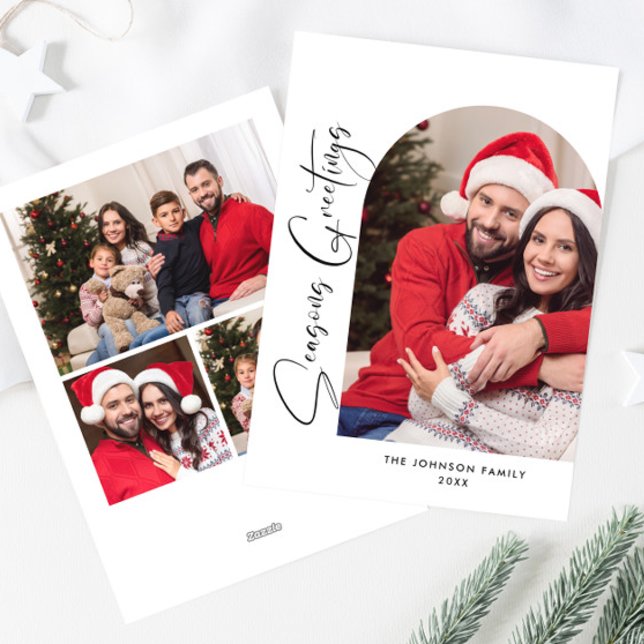 Cartes Pour Fêtes Annuelles Élégant élégant 4 PHOTO Noël Salutation (Créateur téléchargé)