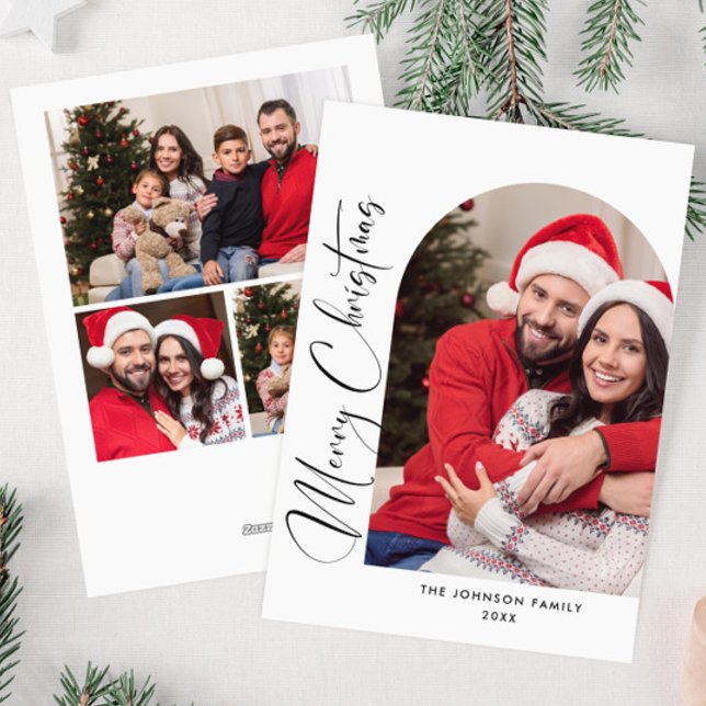 Cartes Pour Fêtes Annuelles Élégant élégant 4 PHOTO Noël Salutation (Créateur téléchargé)
