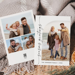 Cartes Pour Fêtes Annuelles Élégant élégant 4 PHOTO Noël Salutation